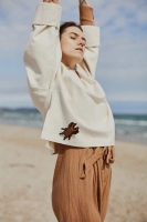 JELONEK ROGACZ miedziany - broszka 